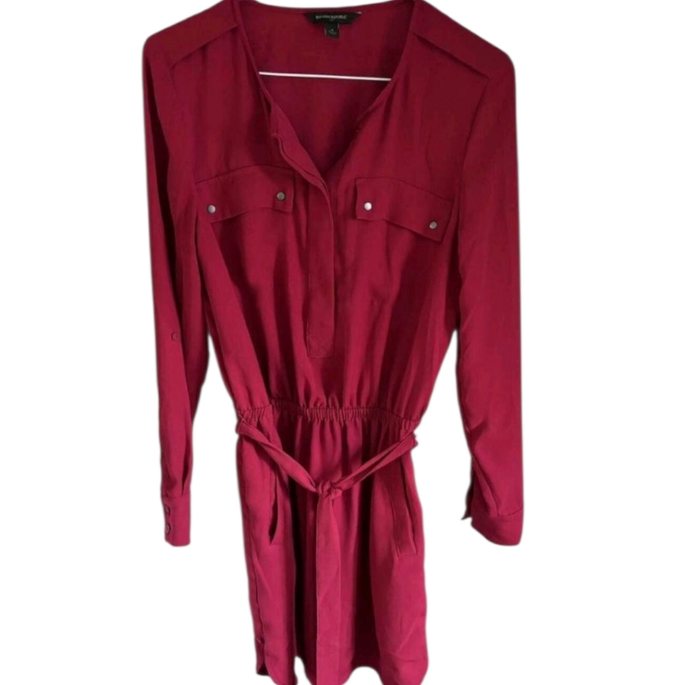 🌟Banana Republic Utility Dress in Raspberry Color